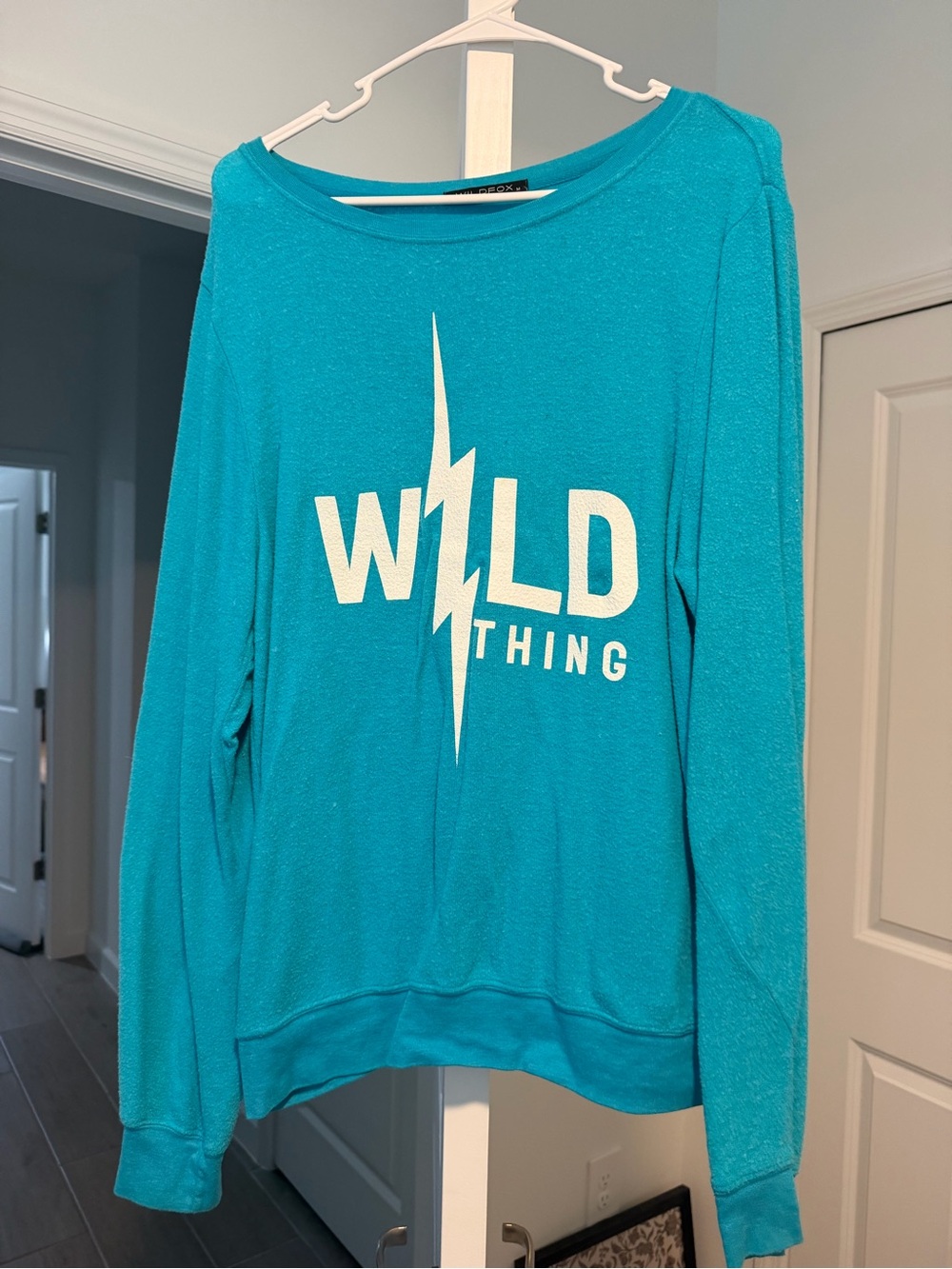 Wildfox Teal "WILD THING" Crewneck Sweatshirt